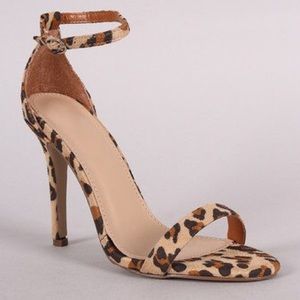 NWT Leopard Strap Pumps